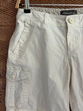 Eddie Bauer Cargo Shorts, White, Size 2